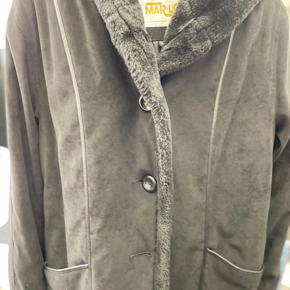 Vintage Marlo  fur lined women’s hooded jacket